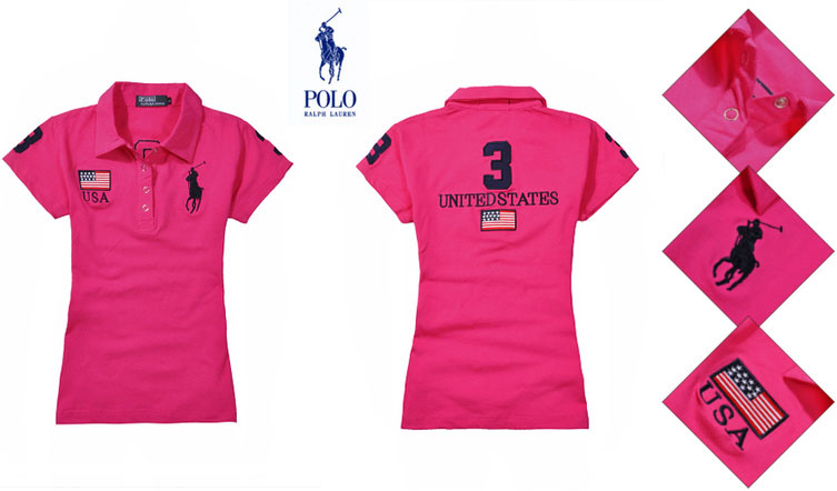 polo ralph lauren tee shirt femmes united states drapeau national pink cheap